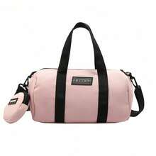 Bolso cilíndrico de moda de, bolso bandolera casual para deportes al aire libre y transporte, versátil y de gran capacidad con opciones de color, correa ajustable cómoda y duradera, b - Rosa 1 paquete - Ver 3