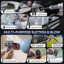 SUITU 4-In-1 Portable Car Vacuum Cleaner, Brushless Motor, Suitable For Car, Home, Office, Camping, Computer Keyboard And Laptop Cleaning, Designed For Sofa Corner Dust Removal, Powerful Suction, 2000mAh 11.1V - Cordless - View 3