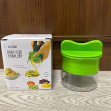 1件 手持式螺旋蔬菜切片器 不鏽鋼多功能廚房工具，適用於胡蘿蔔、小黃瓜、櫛瓜 | 沙拉與義大利麵製作 | 輕巧易清洗設計，蔬菜刨絲器，操作簡單易上手，健身與減重必備廚房小工具 - 彩色 - 查看 6