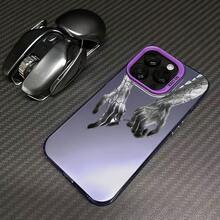 Hand In Hand Case Suitable For Apple 15 Pro Max,  16 Pro, Creative 14 Pro, Personalized 17 - Silver Casing - White - Hand In Hand - View 4
