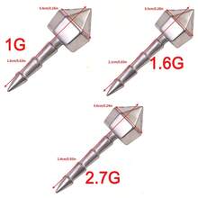 HENGJIA 10入/包 可插入式釘狀釣魚鉛錘，適用於 Down Shot Rig、Wacky Rig 軟餌、Texas Rig，適合鱸魚與鱒魚釣魚 - 彩色 - 查看 3