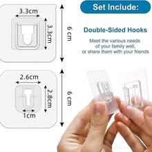 Wall-Mounted Adhesive Replacement Pads For Kitchen Bathroom Shower Caddy Storage Rack Holder No-Drill Adhesive Hooks - A - View 5