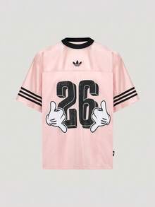 Adidas Originals Unisex   JERSEY Collaboration Sports Short-Sleeve T-Shirt KU3105 - Dusty Pink - View 1