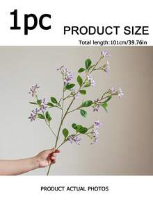 1pc Artificial Jasmine Trachelospermum, High-Grade Faux Flower. Decorative Ornament For Living Room, Dining Table, Entryway And Bedroom Home Soft Furnishings. Suitable For Hotels, Homestays, Gardens, Parties And Holiday Decorations. - Multicolor - View 14
