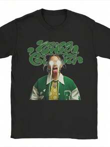 Camiseta Wo Graphic Printing de la cantante alemana Nina Chuba, de . - Negro - Ver 1