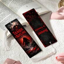 2pcs PET Printed Bookmarks, Exquisite And Beautiful Pattern, Durable And Elegant, Unique Design Suitable For Daily Use Or Collection. The Best Gift For Back To School Season, Whether For Personal Use Or As A Gift For Family And Friends, It's A Unique And Practical Gift Choice To Add Atmosphere And Fun To Reading Time (Random Color Tassel) - 2PCS - View 3