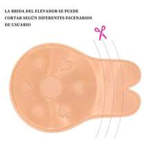 Cubre pezones Contraste Piel Sintética Tela - Albaricoque - Ver 5