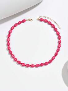 1 pieza o 6 piezas Collar de estilo bohemio de moda con cuentas de plástico de colores con patrón de corazón, cuentas con forma de estrella, conjunto de cuentas de arroz asimétricas de varios colores, múltiples estilos disponibles, adecuado para el uso diario de las mujeres, vacaciones, fiestas, banquetes nocturnos y talla grande ocasiones, el color, el patrón y el tamaño del plástico son multicolores hechos a mano, cada cuenta es diferente - Multicolor - Ver 21