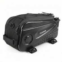 Waterproof EVA Hard Shell Bicycle Rear Pannier Bag, Large Capacity Layered Storage Bike Rack Bag, Can Be Used As One Shoulder Crossbody Cycling Gear Bag - Black - View 5
