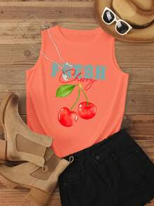 Custom Women's Tank Top, As A Gift For Girlfriend Sports - Orange - View 2