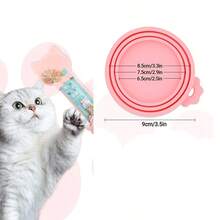 3 piezas Abrelatas para mascotas, Tapa de lata de comida para gatos y perros, Cuchara de silicona para comida de gato o Abrelatas para mascotas, Cuchara para golosinas de gato, Cuchara dispensadora multifuncional de golosinas para mascotas - multicolor - Ver 3