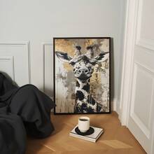 1 Peça Pôster de Arte de Girafa Sem Moldura Decoração de Parede Estética Apartamento Sala de Estar Quarto Volta às Aulas Pôsteres Divertidos Essenciais para Dormitório - girafa - Visão 3