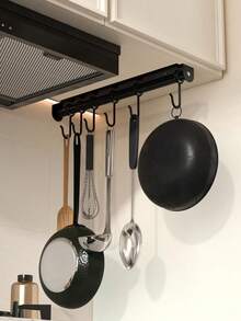 1 buah Rak Gantungan Dapur Bawah Kabinet, Gantungan Geser, Tempat Penyimpanan Peralatan Dapur yang Dapat Ditarik Keluar, Cocok untuk Menggantung Panci, Sendok, Pengocok, Pengatur Penyimpanan Dapur Hemat Ruang, Aksesoris Dapur - MultiWarna - View 5