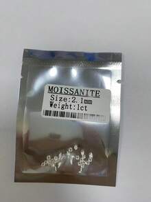 100% 小莫桑石 白色 D 色圓形切割莫桑石散石，適用於珠寶製作（數量有誤，請參考重量 1ct） - 白色 - 查看 25