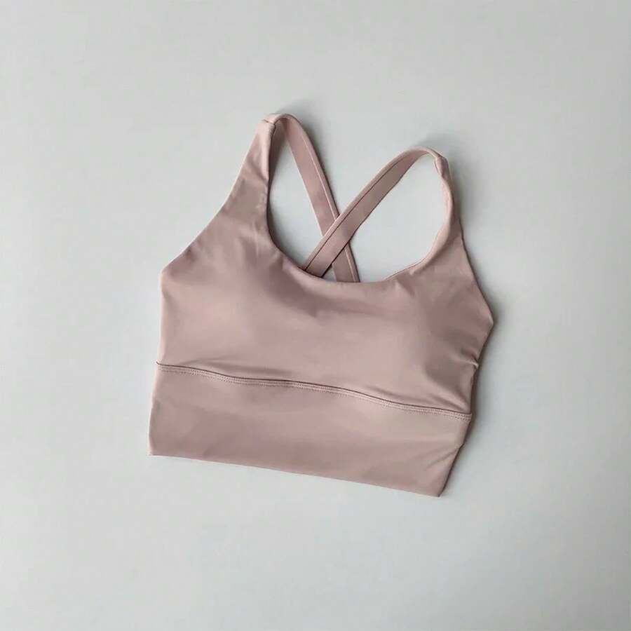 All-In-One Sports Bra Collection, Professional High-Intensity Shockproof Chest Support, Running Bra, Yoga, Fitness, Summer Fabric - Burgundy - View 1