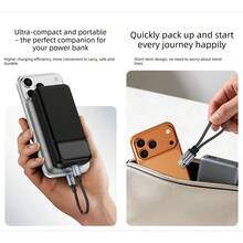 通用磁吸編織短充電線 240W 大電流快充線 PD 27W 電源線，輕巧便攜數位配件，適用於 iPhone、全系列手機及戶外行動電源 - 黑色 - 查看 5