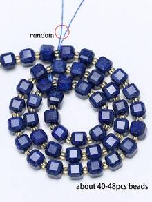 Natural Stone Colorful Faceted Square Beads, Faceted Square Loose Spaced Beads For Jewelry Making Diy Unique Bracelets, Necklaces, Earrings Crafts - Multicolor - View 50
