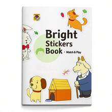 Colorful Sticker Activity Workbook With Animal, Fruit And Everyday Object Patterns, Easy-To-Peel Stickers, Suitable For Sorting And Comparison Games, Develops Focus And Observation Skills, Perfect For Home Or Travel Use Back To School - 亮色貼紙 - 查看 4
