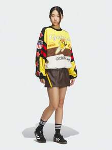 Adidas Originals Men's CYCLING CREW Sports Knit Crewneck Sweatshirt KG3145 - Yellow - View 6