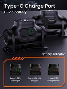 Lampu Kepala Isi Ulang USB Philips Terbaru, Lampu Kepala Darurat Luar Ruangan, Lampu Sensor Multifungsi, Lampu Kerja, Lampu Rumah, Lampu Belajar, Tampilan Baterai Cerdas, Lampu Berkedip Darurat - Beraneka warna - View 10