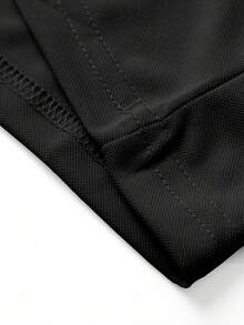 Men's Casual Polo Shirt, Knight Embroidery Design, Minimalist Fashion Daily Wear - Black - View 3