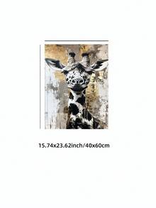 1 Peça Pôster de Arte de Girafa Sem Moldura Decoração de Parede Estética Apartamento Sala de Estar Quarto Volta às Aulas Pôsteres Divertidos Essenciais para Dormitório - girafa - Visão 11