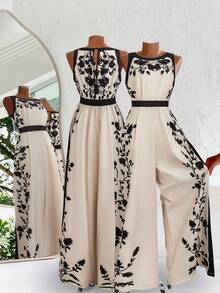 Plus Size Jumpsuits - Apricot - View 2