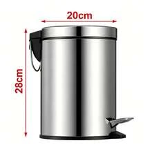 Stainless Steel Pedal Trash Can, Featuring Odor-Proof And Non-Contact Design. Suitable For Kitchen, Bathroom, Bedroom, Office And Other Home Settings. Available In 5L And 3L Capacities. - New Model - View 8