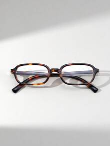 Shadewire 1 Pair Women's Rectangular Small Frame PC Floral Retro Versatile Street Style Fashion Flat Glasses, Suitable For Daily WearVintage Retro Back-To-School Accessories - Clear - View 7