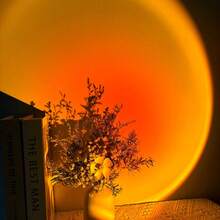 Luz de Proyección de Atardecer, Luz de Atardecer RGB, Luz de Atmósfera Visual Romántica, Proyector LED con Enchufe USB y Control Remoto, Luz Nocturna de Suelo, Adecuada para Fotografía, Selfies, Atmósfera de Grabación en Vivo, Decoración de Sala de Estar y Dormitorio - Luz multicolor - Ver 6