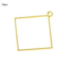 10pcs 48*43mm Geometric Pendant Frames - DIY Jewelry Making Materials, Suitable For Open Pendants, Hollow Earrings, Hanging Necklaces And Bracelets, Perfect For Creating Unique Accessories - Hollowed-out Frame Base - View 15