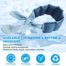 Summer Sports Cooling Ice Scarf, Tie-On Hands-Free Gel Cold Compress Neck Band, Outdoor Running Fitness Heat Relief Ice Pack, Multi-Scenario Portable Cooling Neck Accessory - Multicolor - View 5