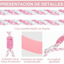 Juego de Columpio para Niños, Columpio de Asiento de plástico para Niños, Columpios de Jardin con Cuerda Ajustable, Se Puede Instalar en Interiores, Exteriores, Parque Infantil, Casa, árbol ( Rosa ) - Rosa - Ver 4