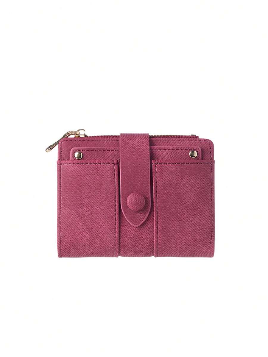 SHABILI Vintage Short Women's Coin Purse Wallet, Exquisite PU Leather Bifold, Large Capacity With Multiple Card Slots And ID Holder