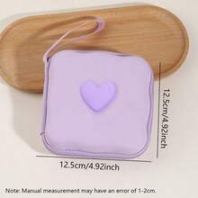 Heart-Shaped Data Cable Digital Accessories EVA Hard Shell Storage Bag, Easily Store Earphones, Charging Cables, CCD Cameras, Shock-Proof And Drop-Resistant Hanging Rope Design, Portable And Compact, Student/Worker Digital Organizer, Say Goodbye To Messy Desktops, Super Convenient For Travel And Commuting - Multicolor - View 7