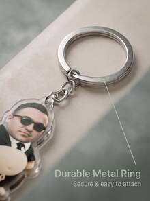 Custom Photo Big Belly Acrylic Keychain, Personalized Soft Cute Squeeze Stress Relief Pendant, Custom Face Keychain, Squeeze Stress Relief Keychain, Fun Bag Charm, Customized Gift For Friends, Fan Merchandise, Cute Cartoon Keychain, Custom Portrait Pendant, Unique Holiday Gift, Creative Fun Gift For Friends - Multicolor - View 7