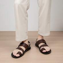 2026 Fashion Casual Toe-Loop Men's Sandals, Versatile & Stylish, Textured Design, Indoor/Outdoor Dual-Use, Practical & Durable - Brown - View 10
