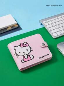 HELLO KITTY AND FRIENDS | Joivida 1 قطعة محفظة تخزين محمولة بطباعة وردية، تصميم طبقي عصري، منظم متعدد الأقسام بسعة كبيرة، خفيف الوزن ومريح للسفر والتسوق والاستخدام اليومي وتخزين البطاقات - وردي - مشاهدة 2