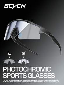 SCVCN Photochromic Outdoor Sports Eyeglasses For Cycling, Biking, Running, Hiking, Camping, Daily Wear, Road Cycling Gear, Unisex - Multicolor - View 12