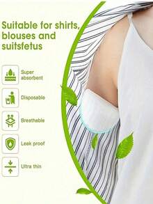 100pcs Disposable Underarm Sweat Pads, High Breathability, Invisible Absorbent, Lightweight Comfortable Odorless, Unisex, Suitable For 50pcs/30pcs/10pcs - Multicolor - View 2