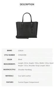 Coach Mollie Series Women's Shoulder Crossbody Handbag CV966SVBK - Black CV966SVBK - View 9