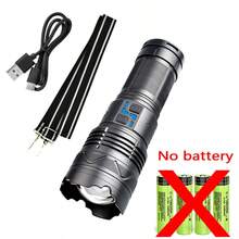 1pc High Power LED Aluminum Alloy Flashlight - Outdoor High Brightness Long Range Lighting With Battery Indicator, Adjustable Focus, Strong Beam Suitable For Night Fishing (Battery Not Included) - Multicolor - View 10