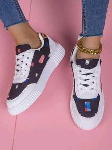 Nuevas zapatillas casuales retro de alta calidad para mujer, zapatos planos de lujo de dos tonos, zapatos para parejas de estudiantes - Negro - Ver 5