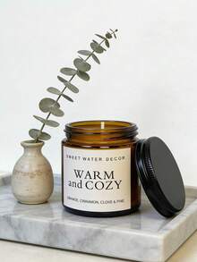 1pc Large Home Decor Scented Candle Cup, Jar Candle, Mother's Day Gift, Birthday Candle Gift, Gift For Girlfriend And Friends, Home Decor - one-size - View 4