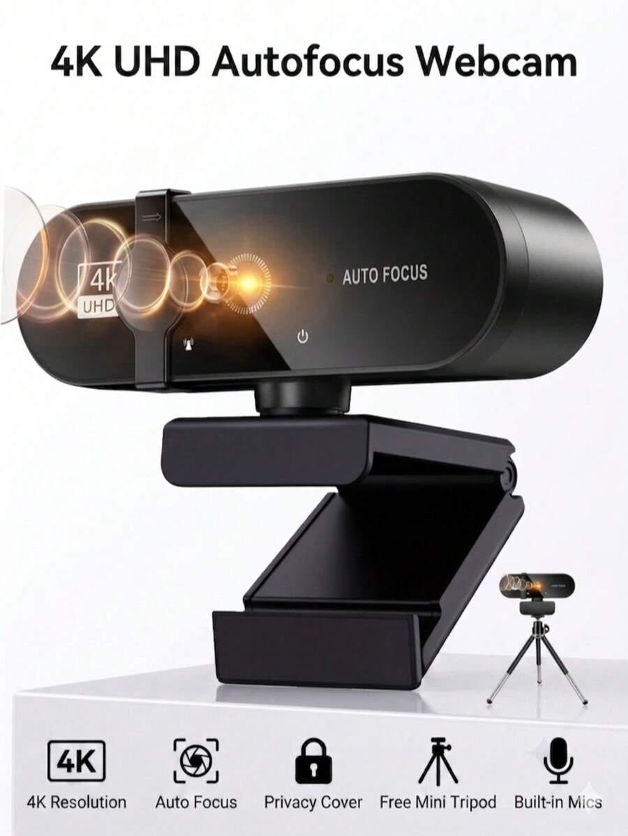 2K 4K 1080P PC 網路攝影機 USB 線上視訊攝影機 附麥克風 自動對焦 Full HD 1080P 電腦視訊鏡頭