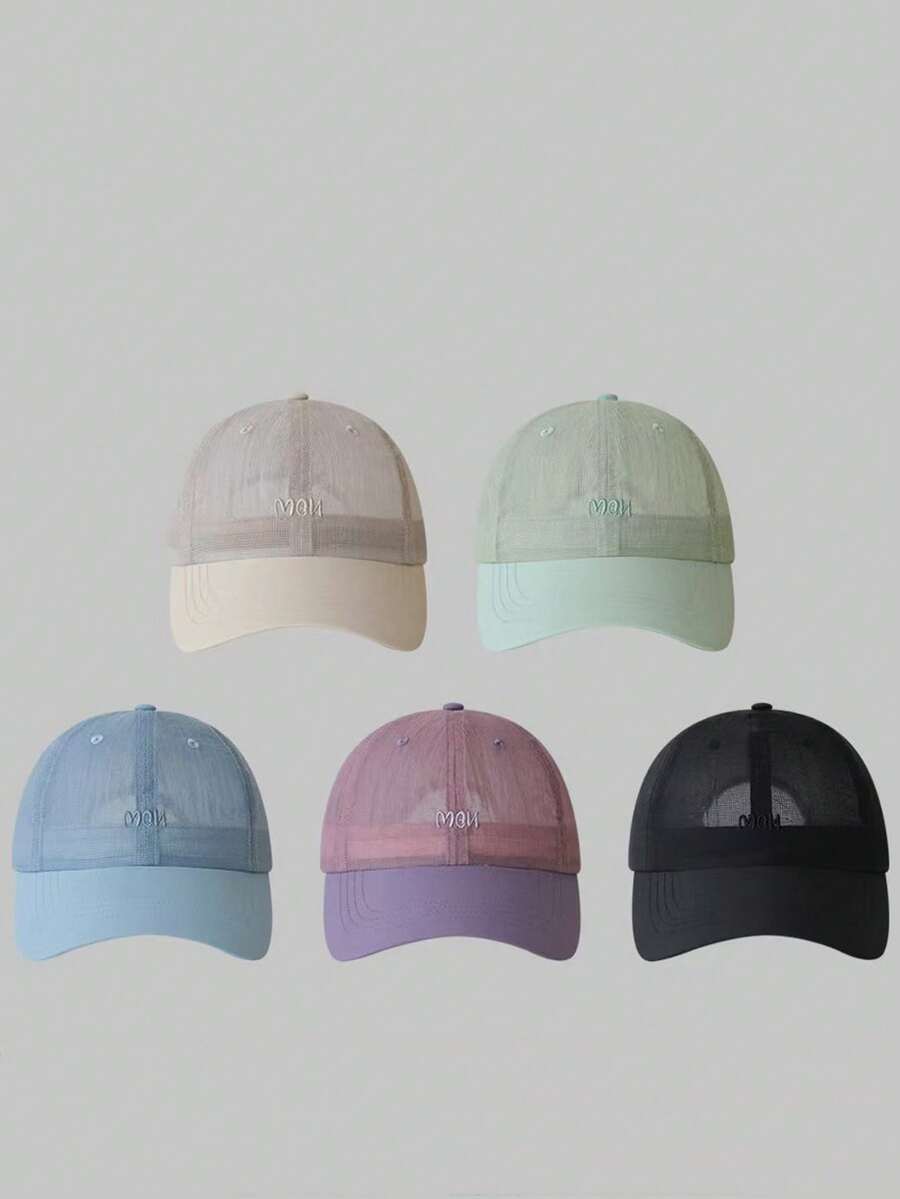1pc Summer Lightweight Mesh Baseball Cap, Breathable Mesh Duck Bill Hat For Men & Women, Outdoor Running, Sports, Cycling, Sun Protection - A - View 1