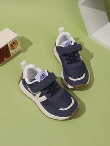 1 Pair Girls Boys Casual Fashion Comfortable Versatile Campus Style Hook & Loop Sports Shoes - Blue - View 3