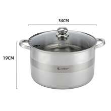 14cm To 32cm Thick Soup Pot, Stainless Steel Pot For Home Use, Suitable For Induction Cooktop And Gas Stove, Multi-Function For Boiling Soup, Noodles, Porridge, Stew, Double-Ear Pot, Large Capacity Thick Soup Pot, Easy To Clean, Sizes From 14cm To 32cm - Silver - View 26