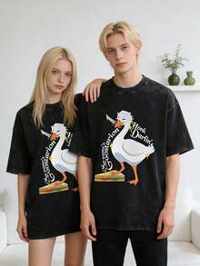 Camisetas de hombre Goostarion Baldurs Gate Goose, de algodón puro, estilo casual, manga corta, cuello redondo, regalo de cumpleaños. SQNY - Negro - Ver 5