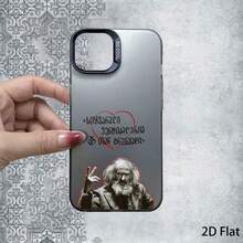 Funda para teléfono - Impresión 2D plana, 1 pieza, diseño moderno y a la moda con patrón de corazón y gesto de personaje de la cultura georgiana, funda de teléfono IMD de color plateado, adecuada para iPhone 17 Air/17 Pro MAX y todas las series, resistente a caídas y a la suciedad, regalo para amigos, familiares, fans y festivales. - Color mixto 1 - Ver 5